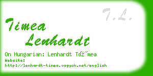 timea lenhardt business card